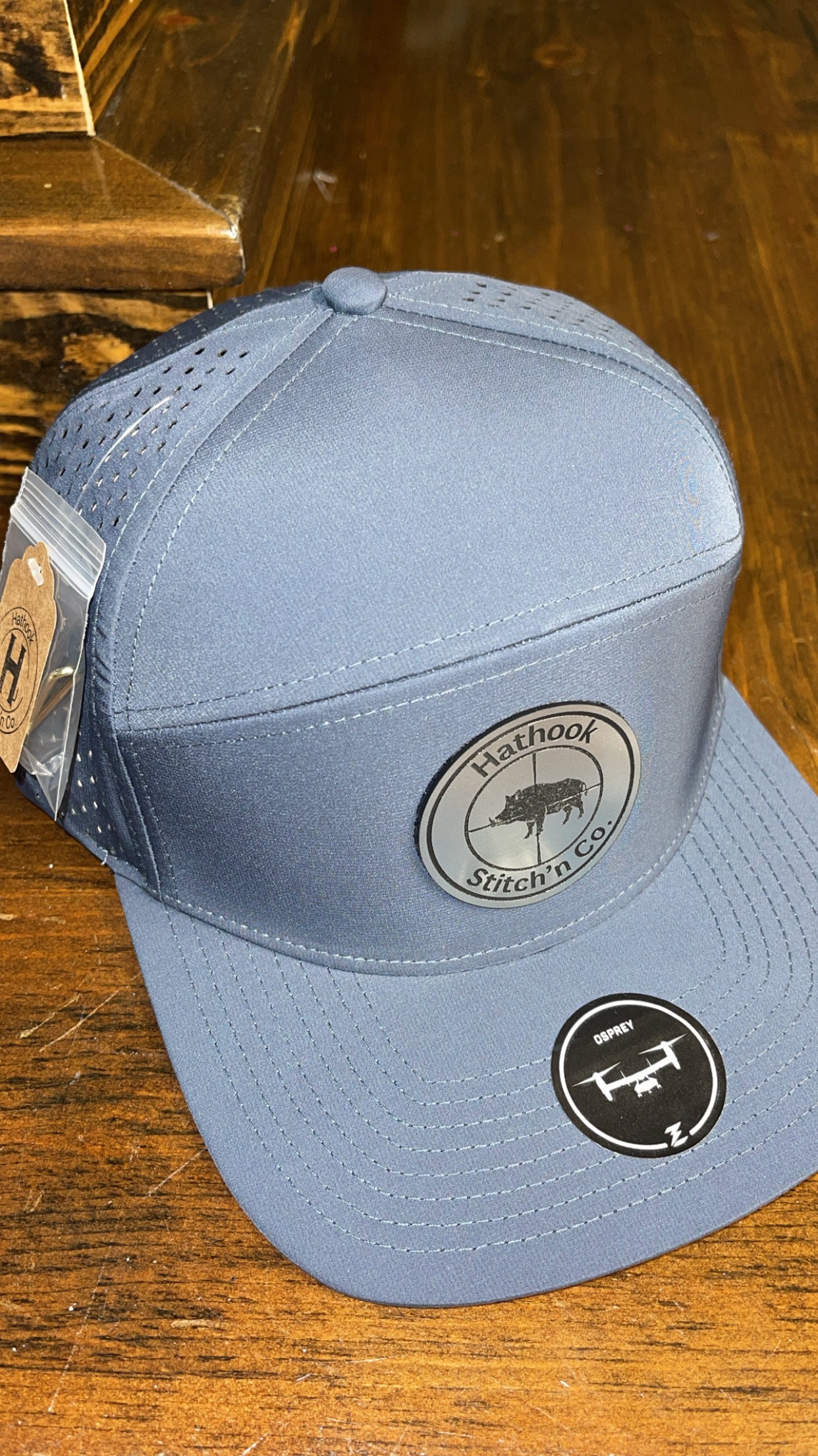 Light Navy Osprey with Acrylic Hog Hunter Logo