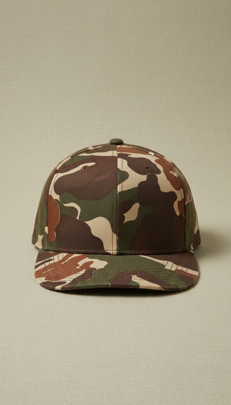 Moss Brown Camo Patchwork Snapback